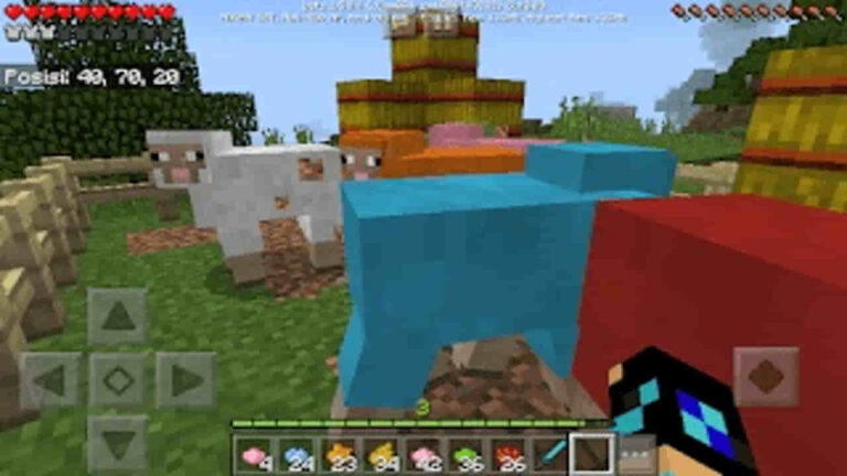 cara mewarnai domba pelangi di minecraft