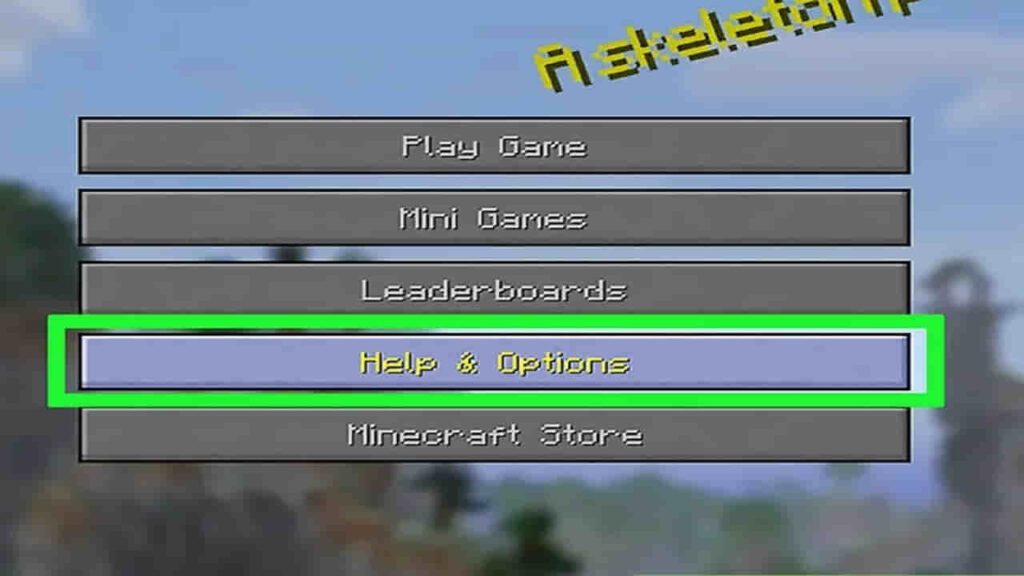 help and options minecraft konsol