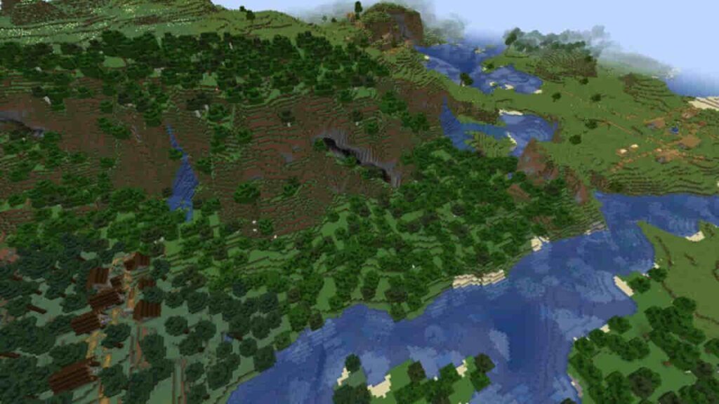 the king on the mountain seed village minecraft