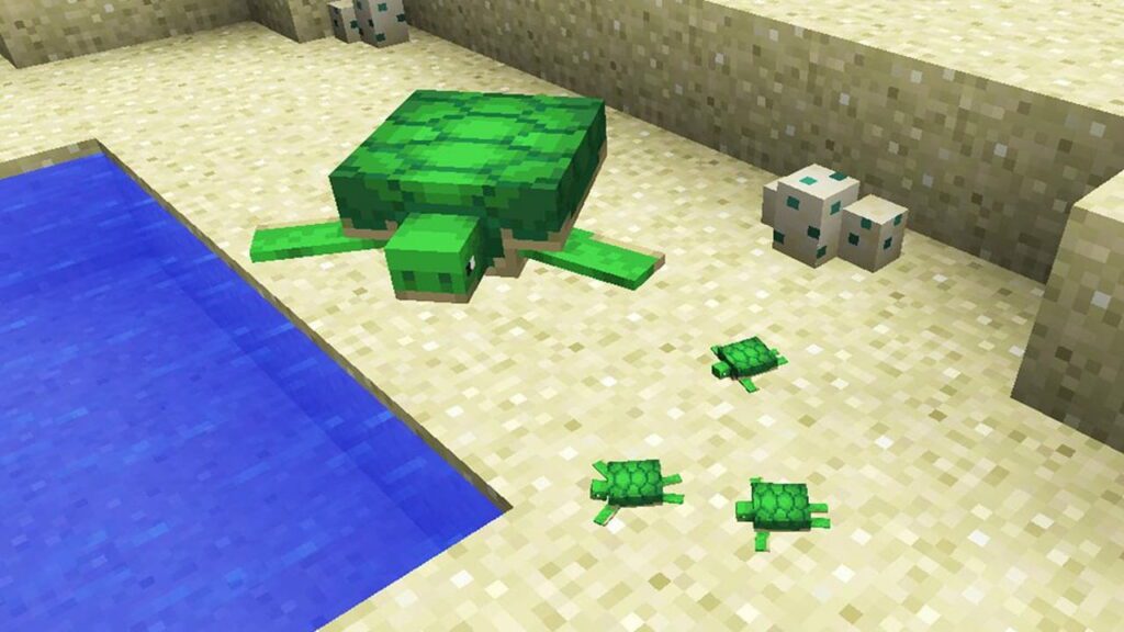 cara mengembangbiakan kura kura di minecraft