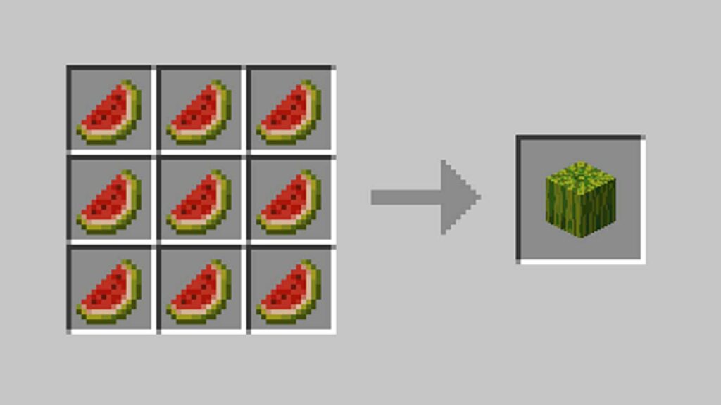 cara membuat melon block di minecraft