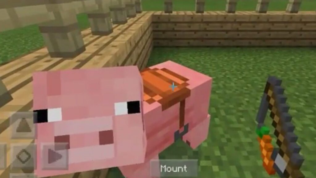 cara mengendarai babi di minecraft pe