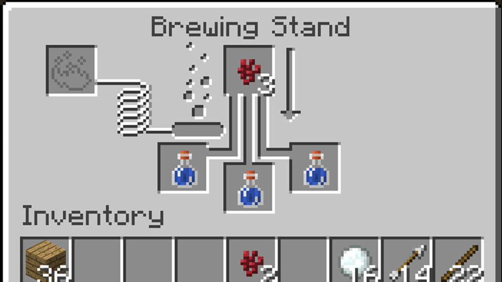 cara menggunakan brewing stand di minecraft pe