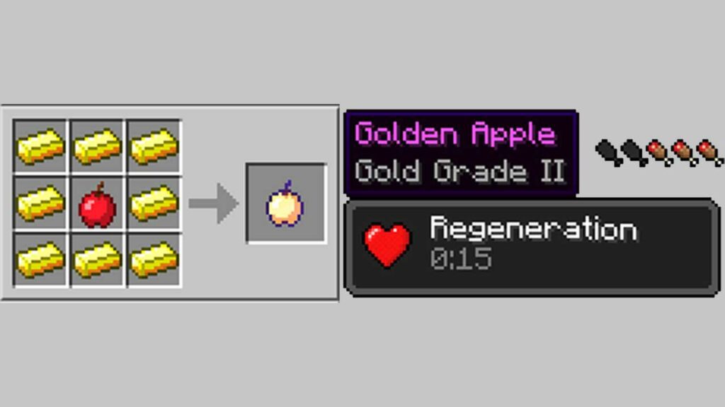 kegunaan golden apple di minecraft