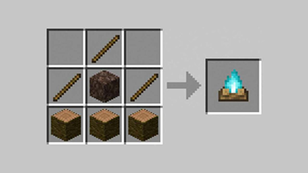 cara membuat soul campfire di minecraft